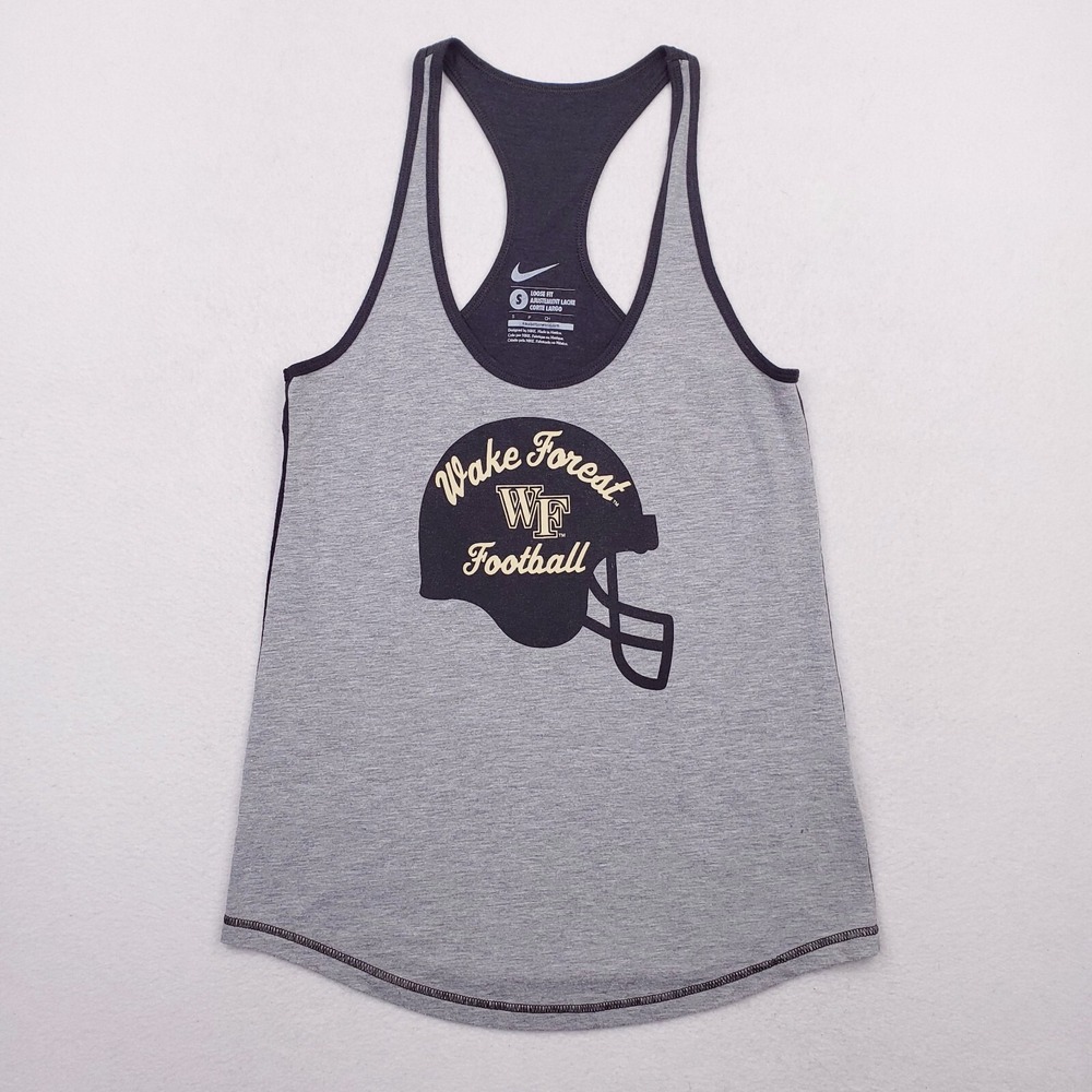 Wake Forest Shirt Womens Small Gray Nike Tank Top Racerback College Football
